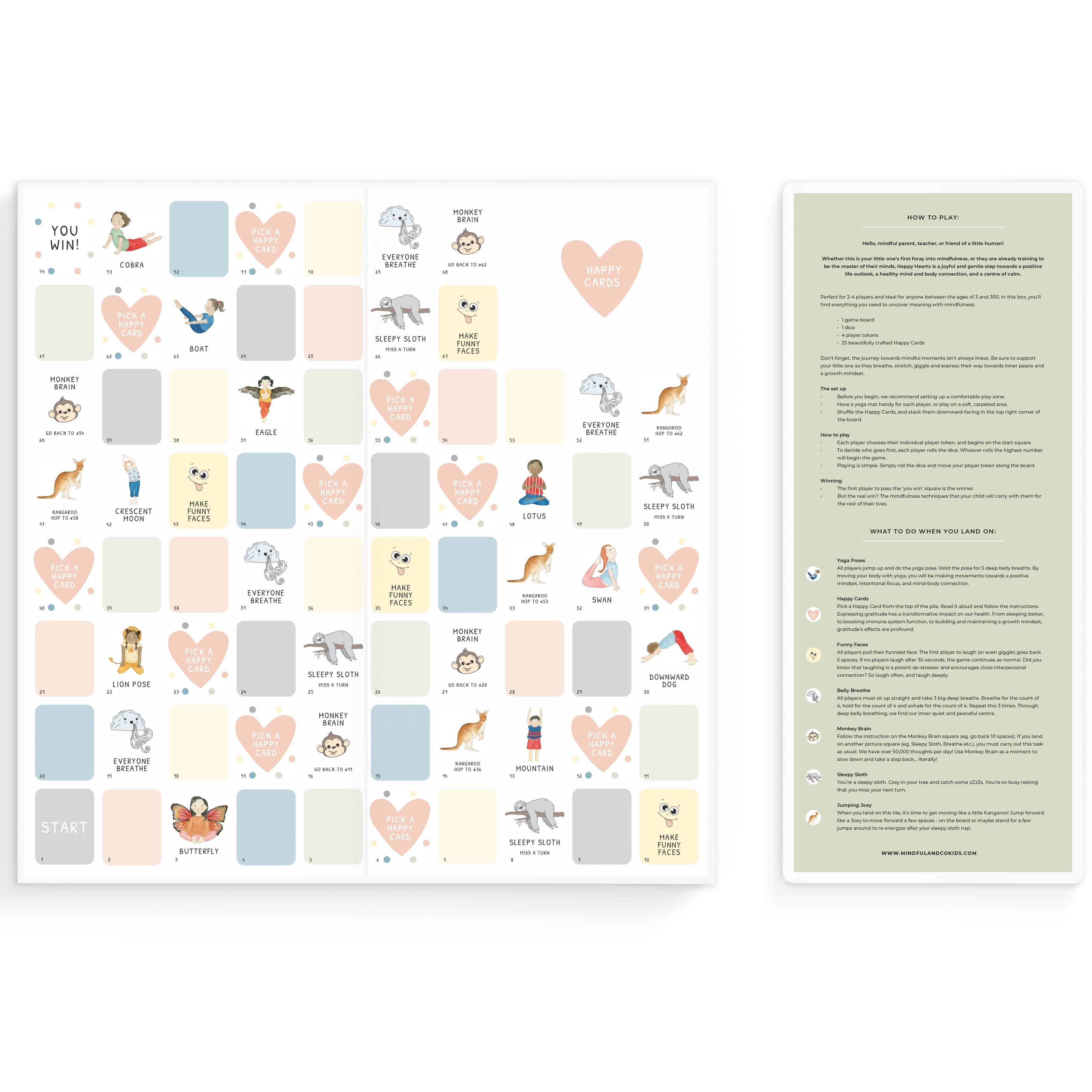 Mindful & Co Kids Happy Hearts Board Game thumbnail 4