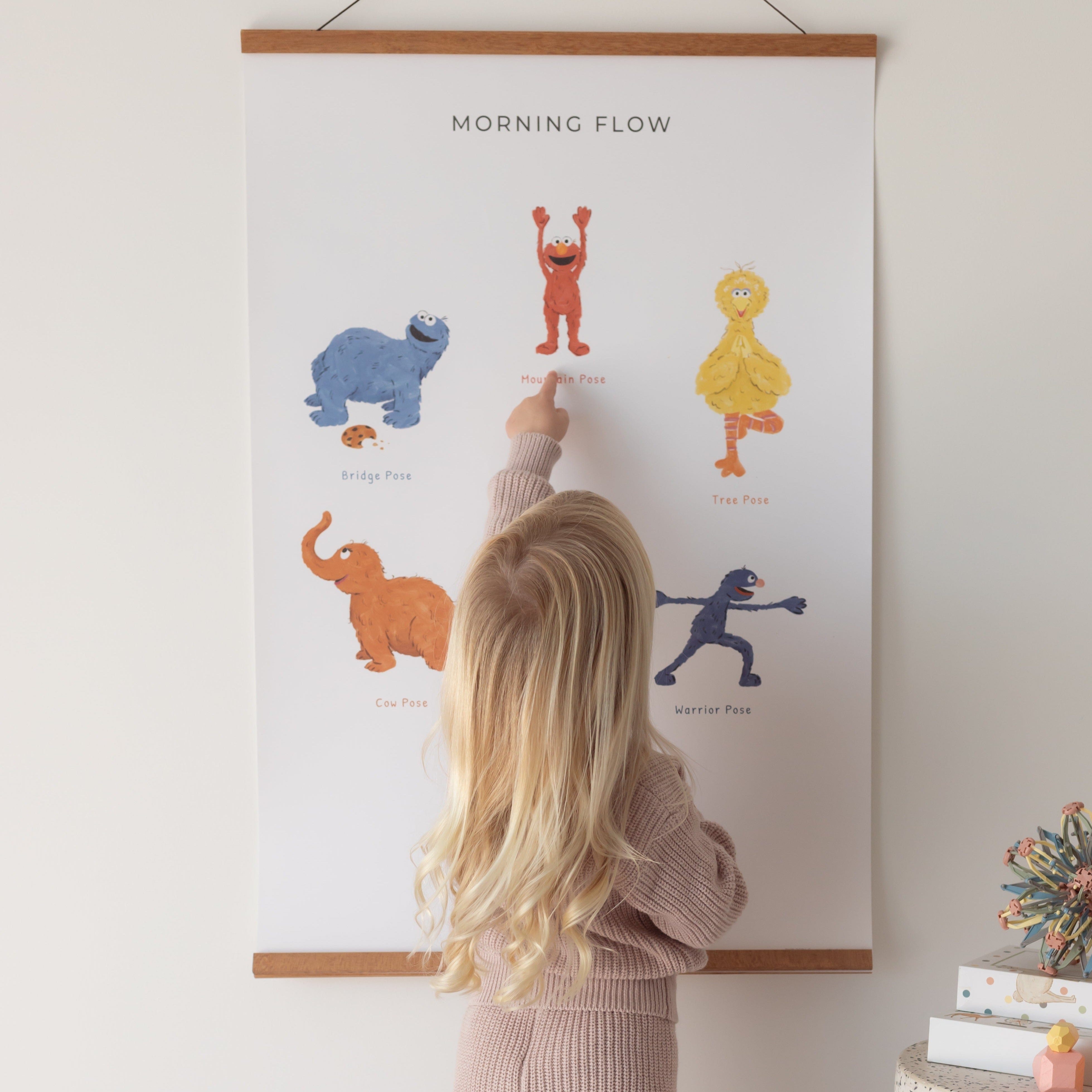 Mindful & Co Kids Double-Sided Sesame Street Yoga Poses Print thumbnail 4