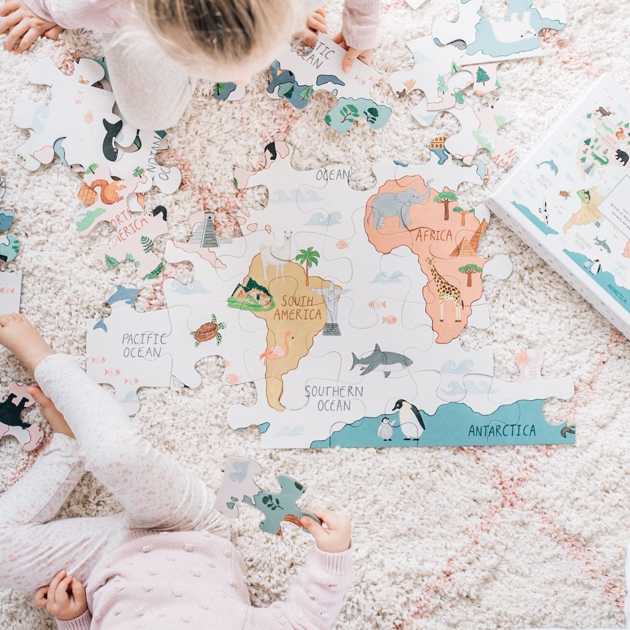 Mindful & Co Kids World Map Floor Puzzle