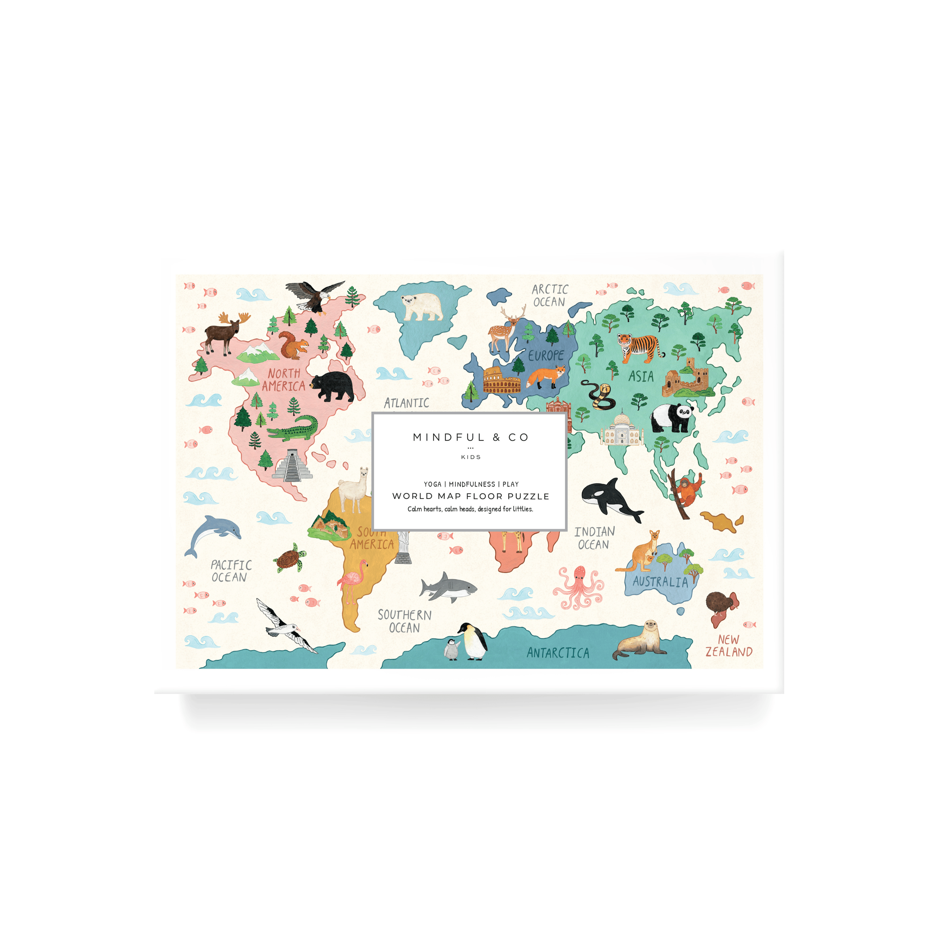 Mindful & Co Kids World Map Floor Puzzle thumbnail 5