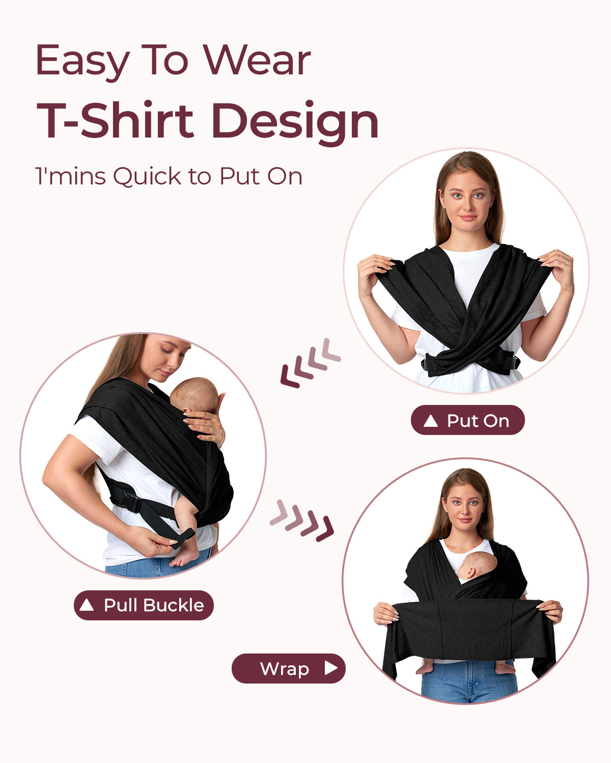 Momcozy Adjustable Buckle Baby Wrap Carrier thumbnail 5