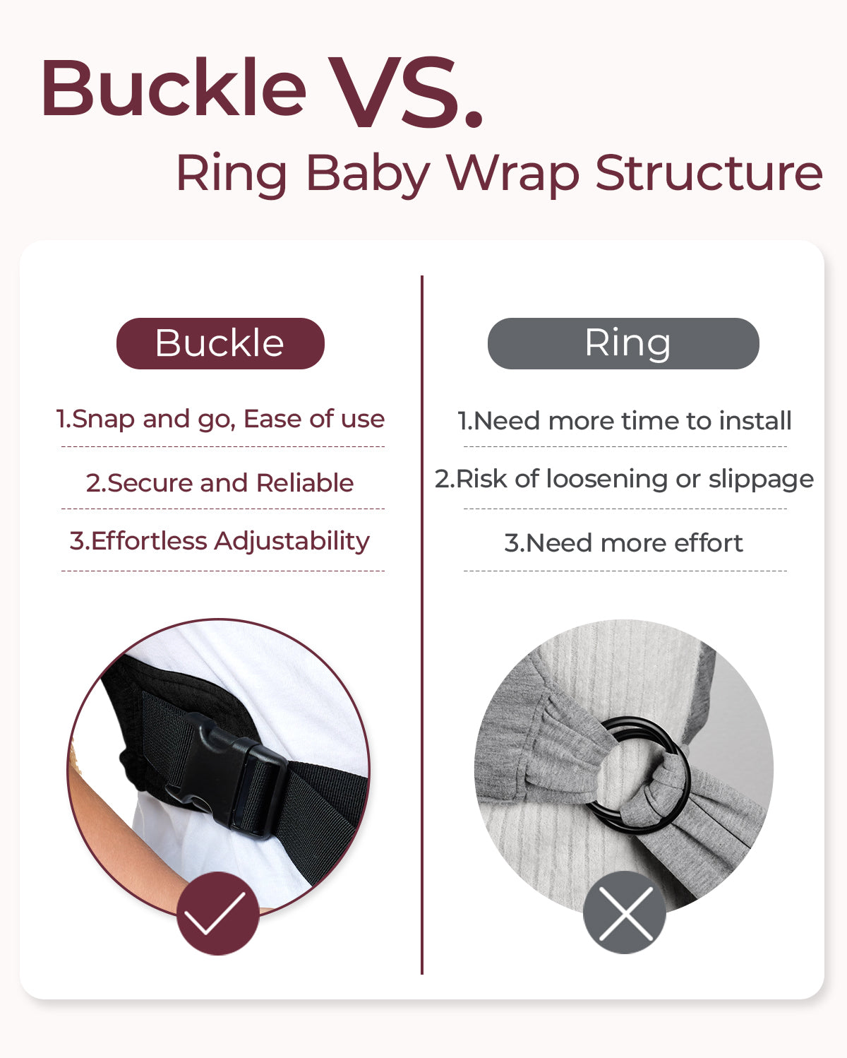 Momcozy Adjustable Buckle Baby Wrap Carrier thumbnail 6