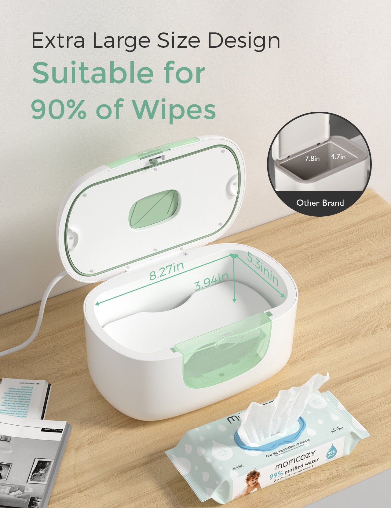Momcozy Large Capacity Baby Wipe Warmer thumbnail 2