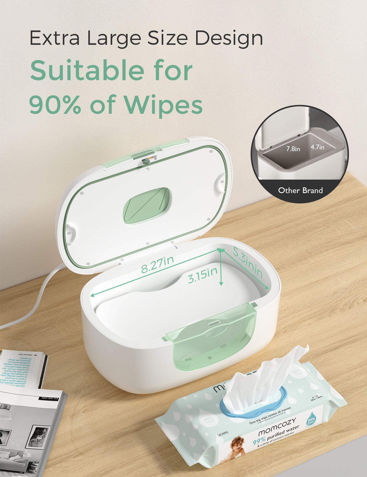 Momcozy Large Capacity Baby Wipe Warmer thumbnail 4