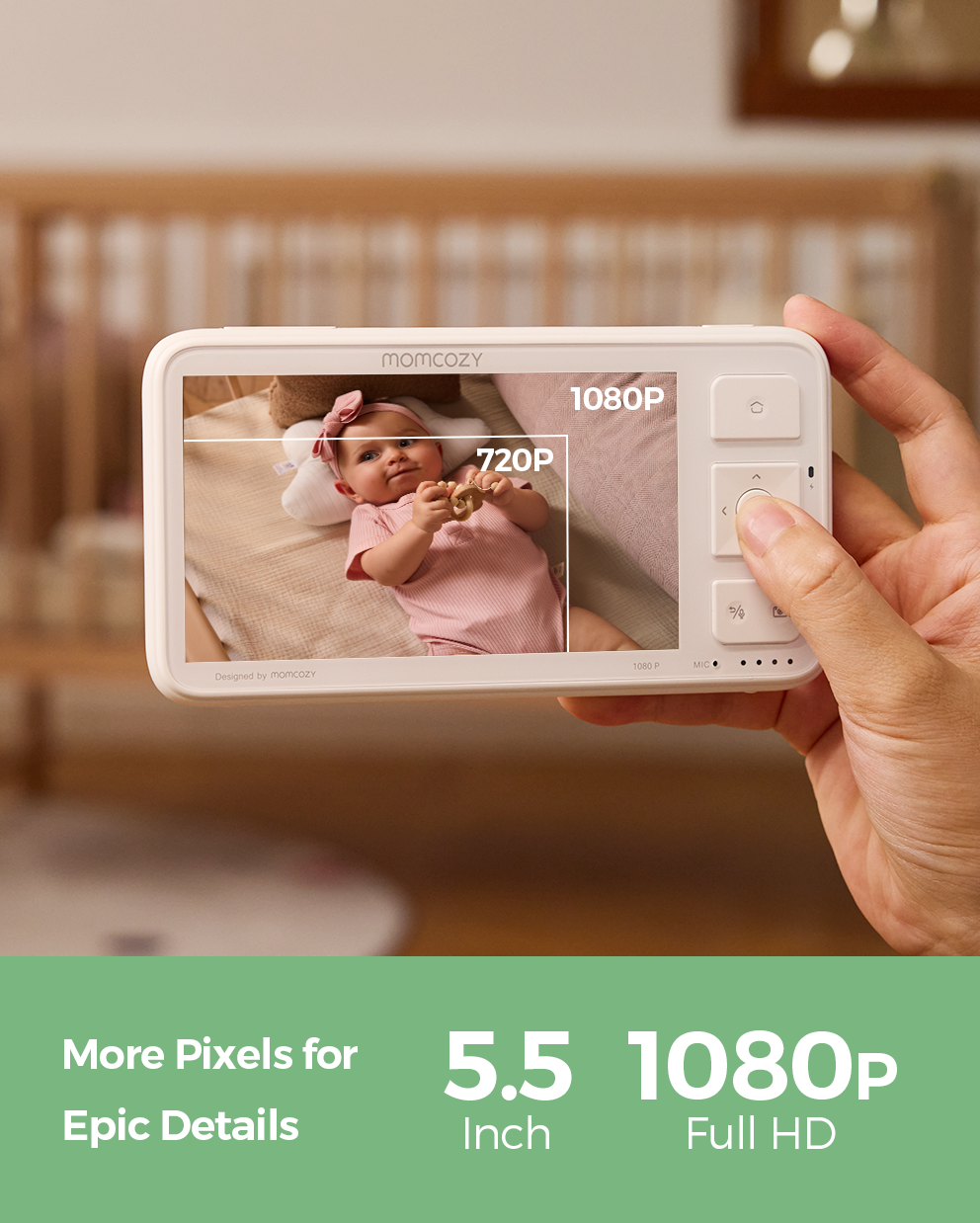 Momcozy 5.5-inch Full HD Video Baby Monitor (BM03) thumbnail 5