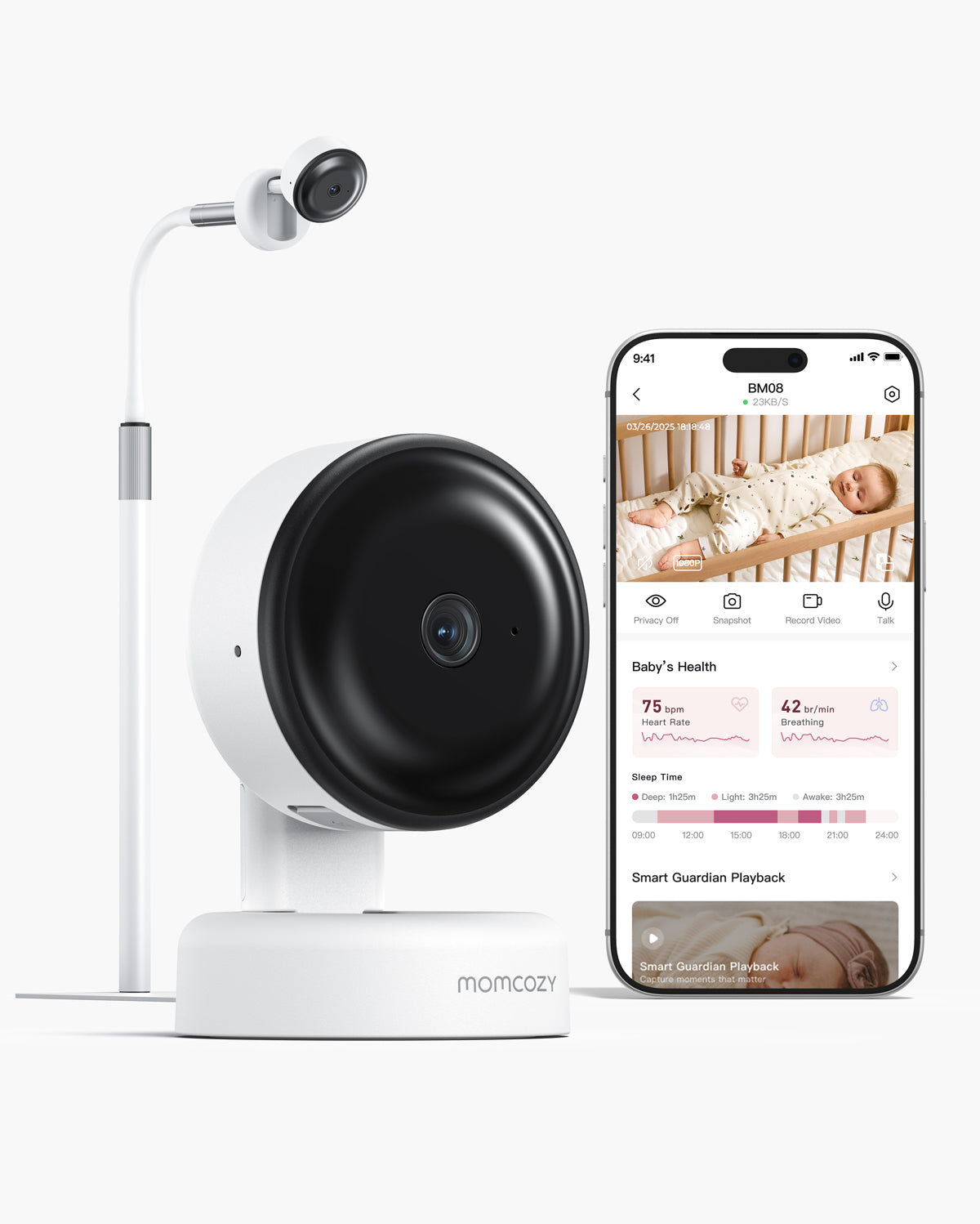 Momcozy Contact-Free Smart Baby Monitor (BM08) thumbnail 8