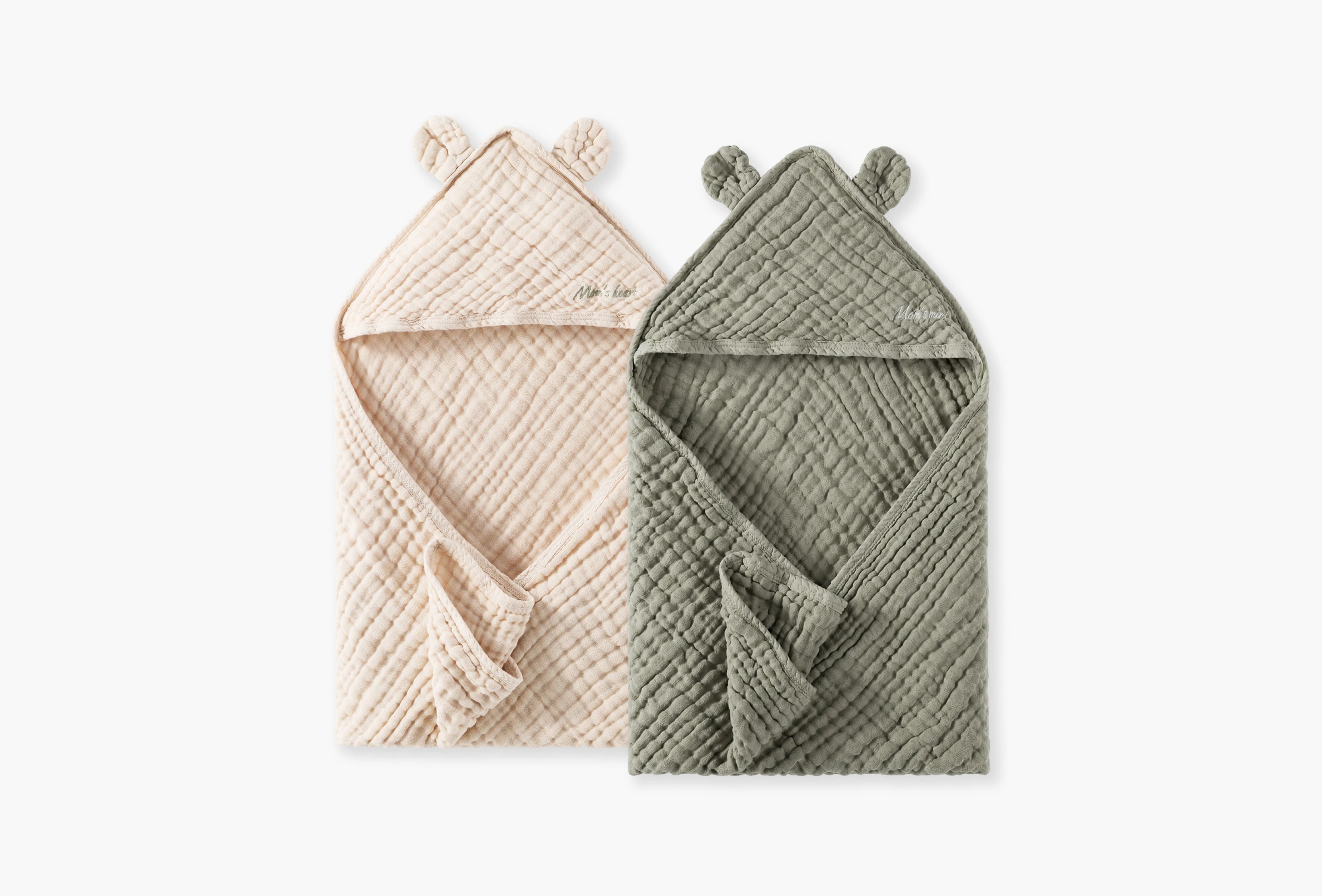 Momcozy Cotton Muslin Hooded Baby Towel thumbnail 5