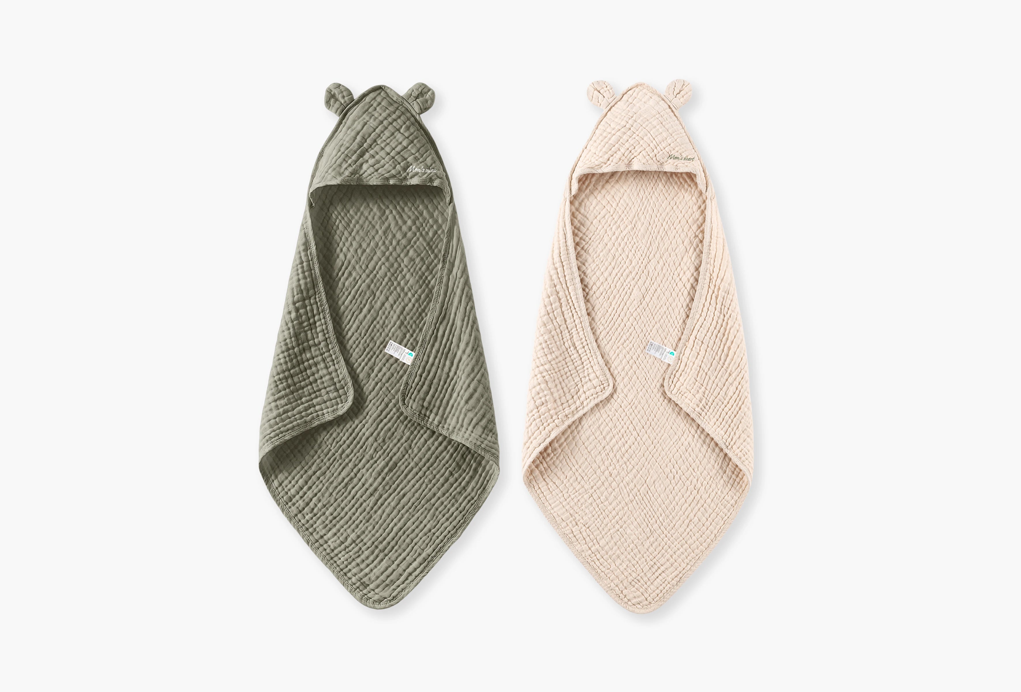 Momcozy Cotton Muslin Hooded Baby Towel thumbnail 6