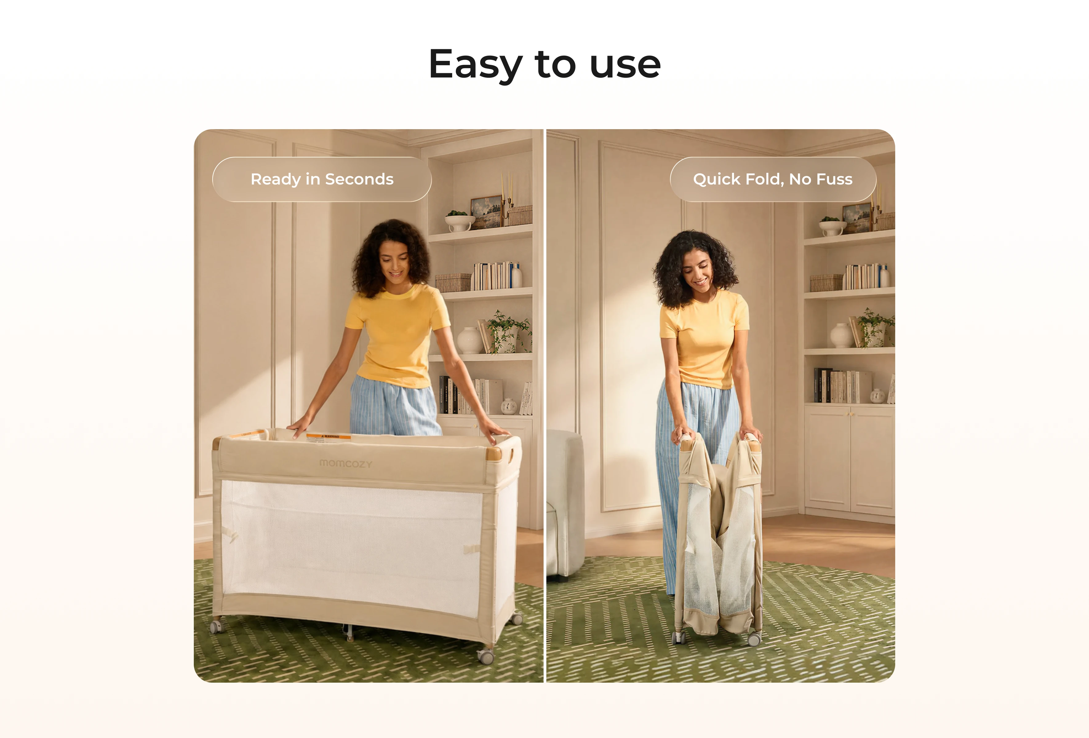 Momcozy One-Click Foldable Baby Playard thumbnail 7